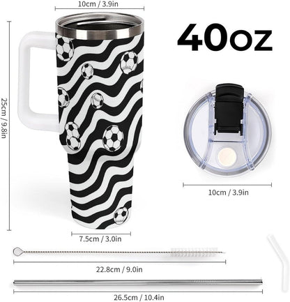 Leakproof Tumbler Vacuum Sealed Car Holder Friendly For Travel Simple Minimalist White Poppy Flower Pattern Coffee Mug Light Rose Red-style-27 - Colors H