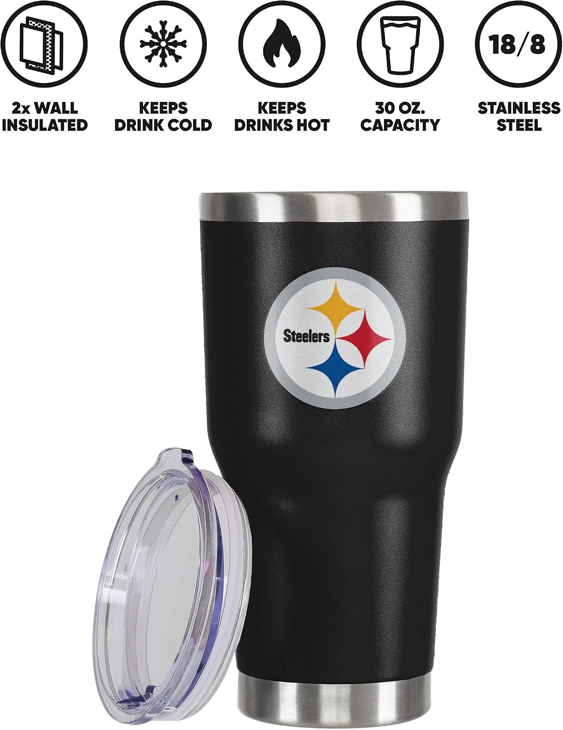 NFL Team Logo 30oz Insulated Stainless Steel Travel Mug Tumbler