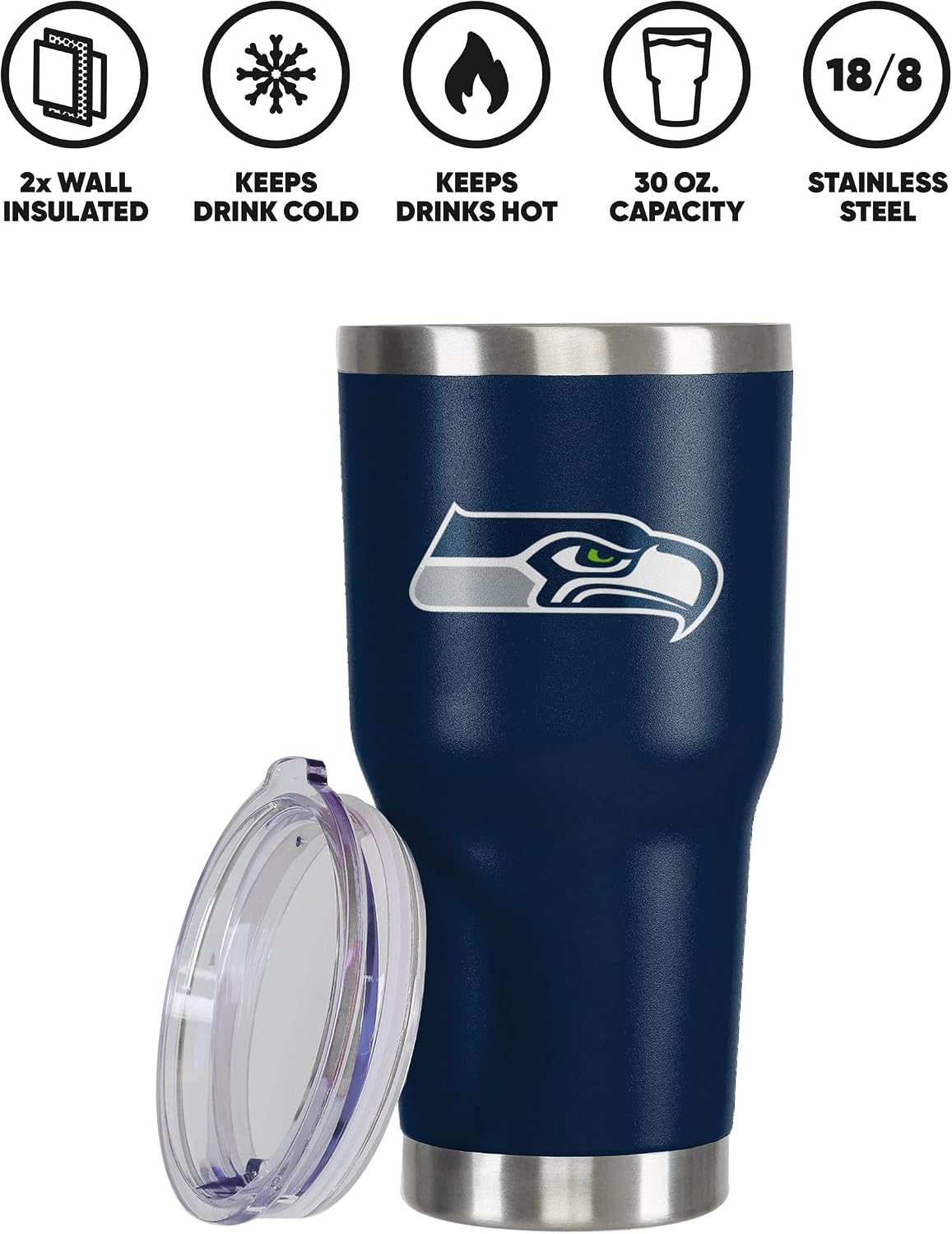 NFL Team Logo 30oz Insulated Stainless Steel Travel Mug Tumbler