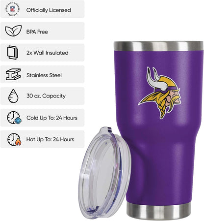 NFL Team Logo 30oz Insulated Stainless Steel Travel Mug Tumbler