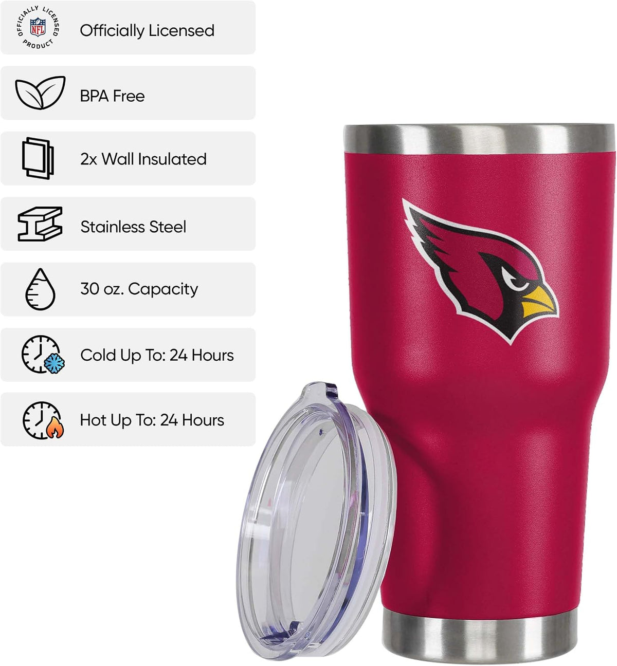 NFL Team Logo 30oz Insulated Stainless Steel Travel Mug Tumbler