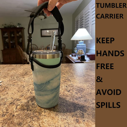 Neoprene 20 oz Tumbler Carrier Holder Pouch for Stainless Steel Insulated Tumblers with Detachable Carrying Handle