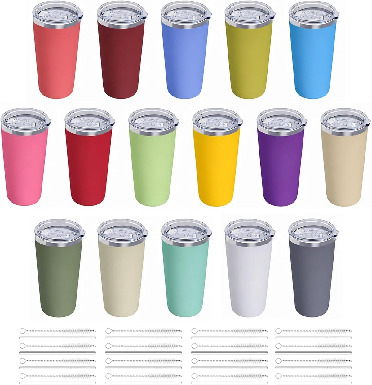 20oz Travel Coffee Tumbler, 18/8 Stainless Steel Cup Mint Green