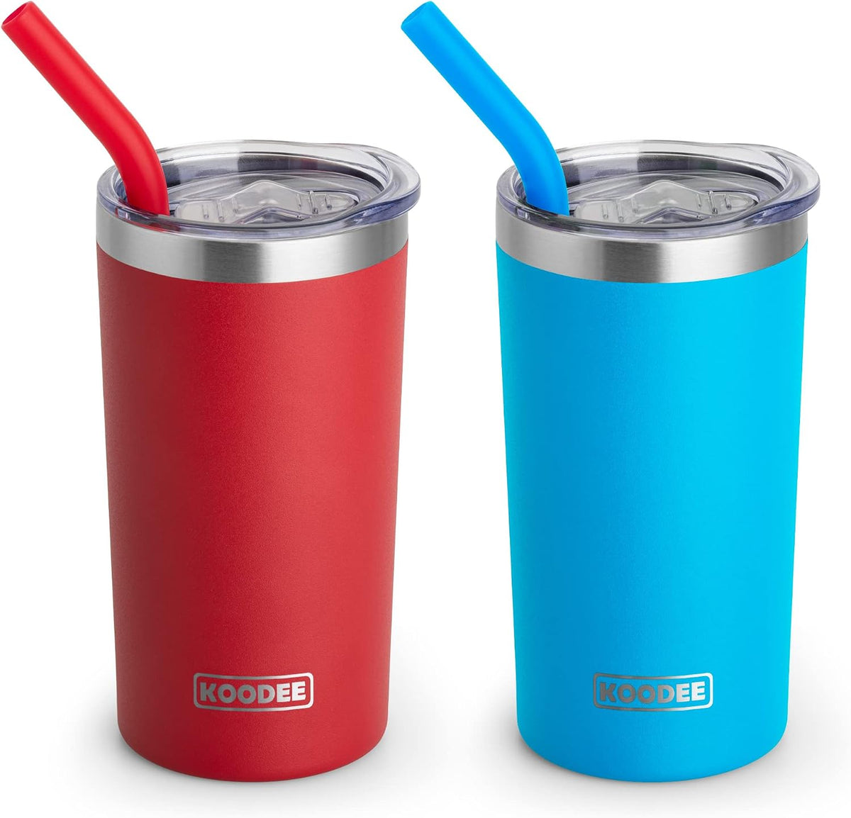 20 oz Stainless Steel Skinny Tumbler Double Wall Insulated Slim Water Tumbler Cup for Coffee, Tea (Baby Blue)