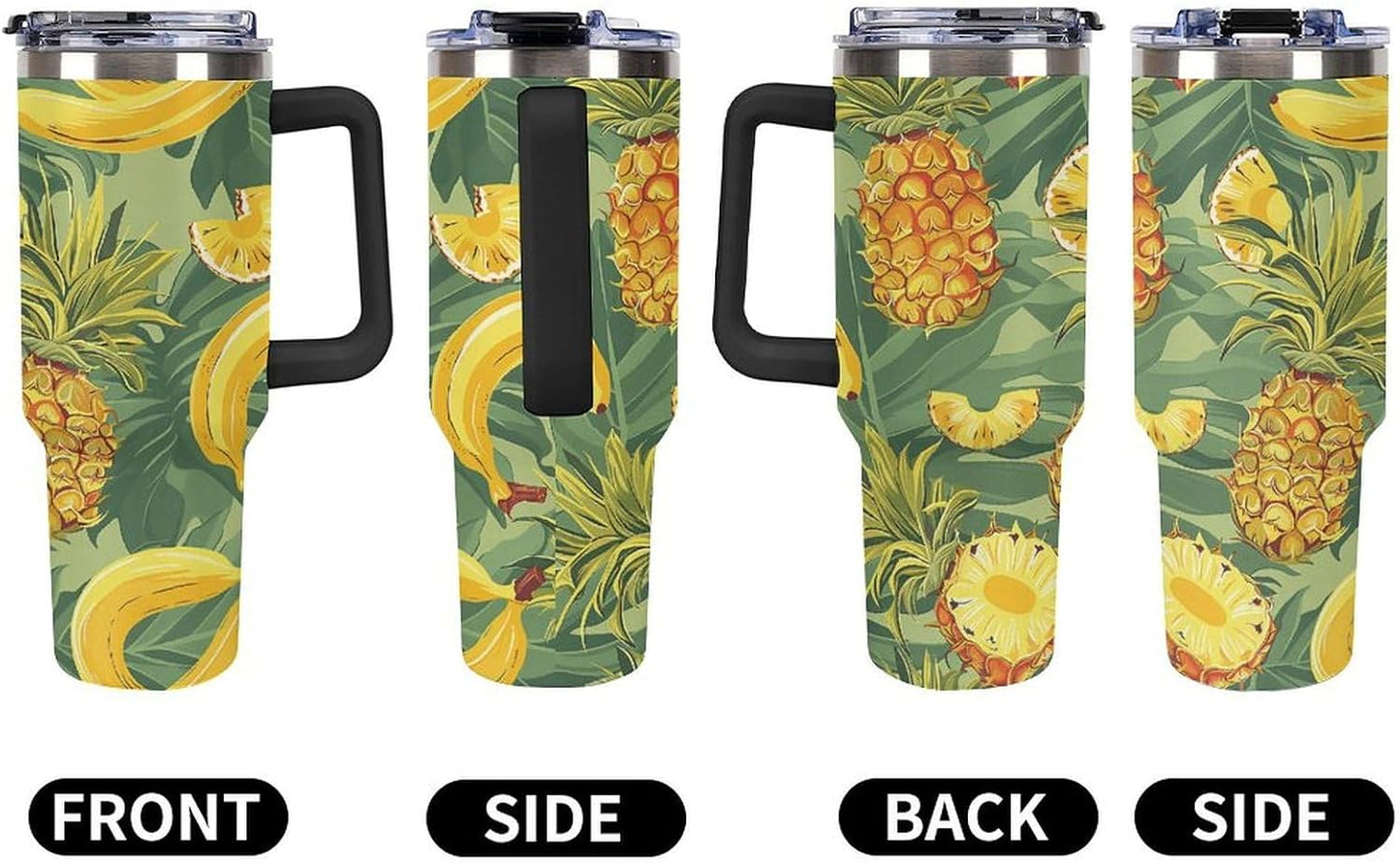 40 Oz Double Insulated Tumblers With Handles Pelican Birds Printed Insulated Tumbler With Straw With Lid Leak-proof Stainless Steel Travel Coffee Mug - Colors B