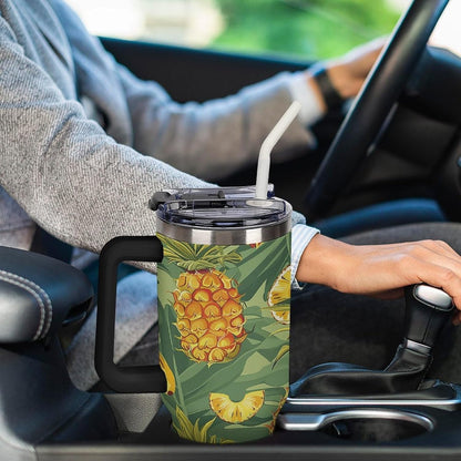 40 Oz Double Insulated Tumblers With Handles Pelican Birds Printed Insulated Tumbler With Straw With Lid Leak-proof Stainless Steel Travel Coffee Mug - Colors B