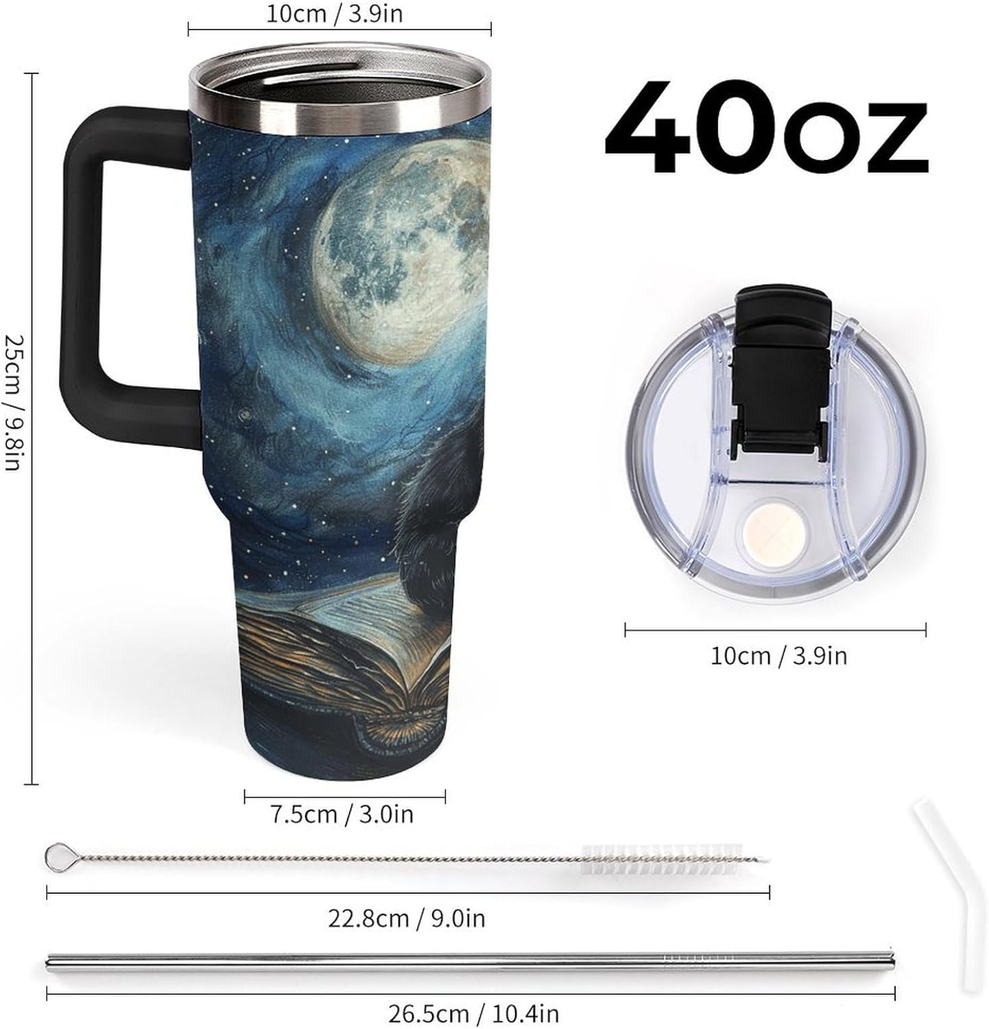 40 Oz Double Insulated Tumblers With Handles Pelican Birds Printed Insulated Tumbler With Straw With Lid Leak-proof Stainless Steel Travel Coffee Mug - Colors B