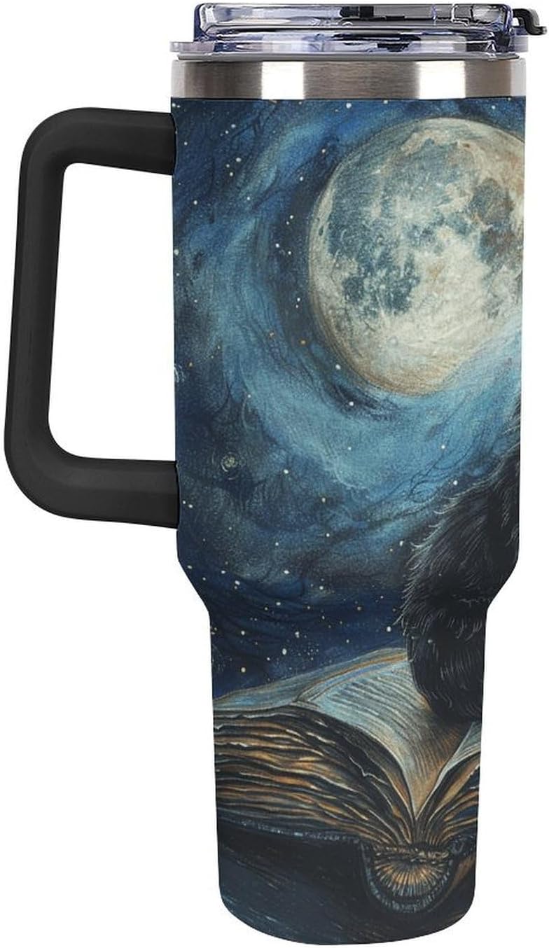 40 Oz Double Insulated Tumblers With Handles Pelican Birds Printed Insulated Tumbler With Straw With Lid Leak-proof Stainless Steel Travel Coffee Mug - Colors B
