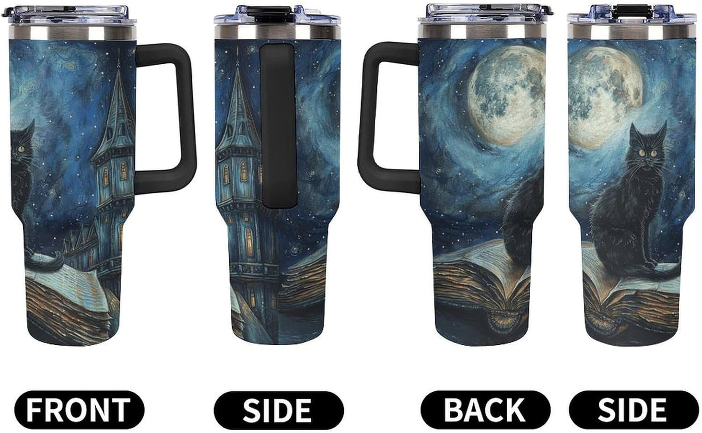 40 Oz Double Insulated Tumblers With Handles Pelican Birds Printed Insulated Tumbler With Straw With Lid Leak-proof Stainless Steel Travel Coffee Mug - Colors B