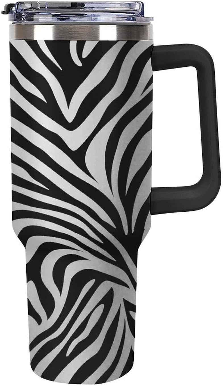 40 Oz Double Insulated Tumblers With Handles Pelican Birds Printed Insulated Tumbler With Straw With Lid Leak-proof Stainless Steel Travel Coffee Mug - Colors B