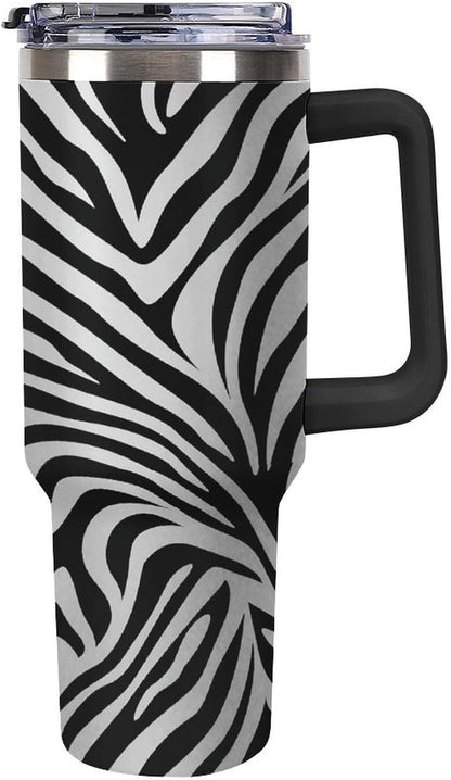 40 Oz Double Insulated Tumblers With Handles Pelican Birds Printed Insulated Tumbler With Straw With Lid Leak-proof Stainless Steel Travel Coffee Mug - Colors B