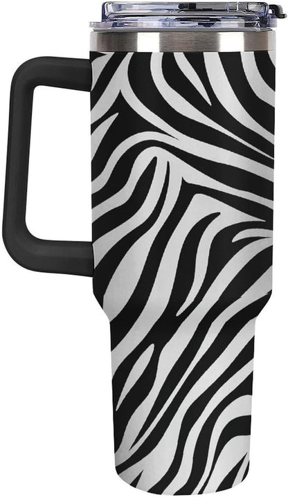40 Oz Double Insulated Tumblers With Handles Pelican Birds Printed Insulated Tumbler With Straw With Lid Leak-proof Stainless Steel Travel Coffee Mug - Colors B