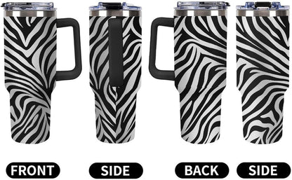 40 Oz Double Insulated Tumblers With Handles Pelican Birds Printed Insulated Tumbler With Straw With Lid Leak-proof Stainless Steel Travel Coffee Mug - Colors B