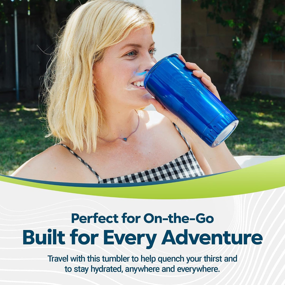 Royal Blue Flip Top, Vacuum Insulated Water Bottle, 30oz | Double Walled, Stainless Steel, Tumbler, Leakproof Lid, Keeps Hot and Cold, Travel Coffee Mug, Cup, 0.89 Liters