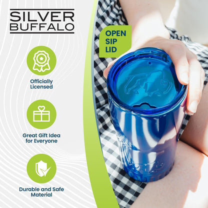 Royal Blue Flip Top, Vacuum Insulated Water Bottle, 30oz | Double Walled, Stainless Steel, Tumbler, Leakproof Lid, Keeps Hot and Cold, Travel Coffee Mug, Cup, 0.89 Liters