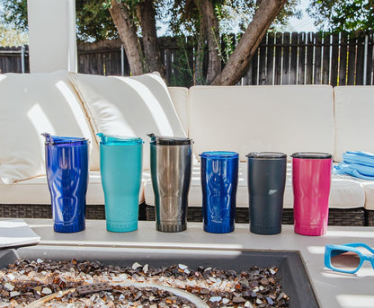 Royal Blue Flip Top, Vacuum Insulated Water Bottle, 30oz | Double Walled, Stainless Steel, Tumbler, Leakproof Lid, Keeps Hot and Cold, Travel Coffee Mug, Cup, 0.89 Liters
