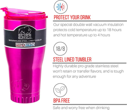 Royal Blue Flip Top, Vacuum Insulated Water Bottle, 30oz | Double Walled, Stainless Steel, Tumbler, Leakproof Lid, Keeps Hot and Cold, Travel Coffee Mug, Cup, 0.89 Liters