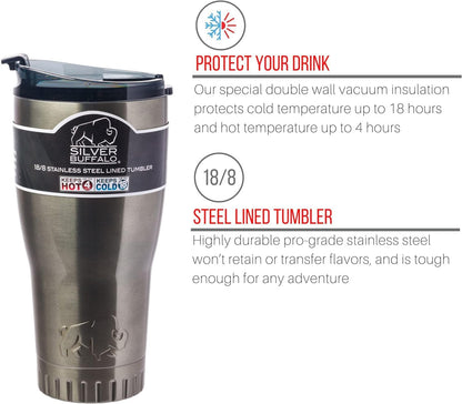 Royal Blue Flip Top, Vacuum Insulated Water Bottle, 30oz | Double Walled, Stainless Steel, Tumbler, Leakproof Lid, Keeps Hot and Cold, Travel Coffee Mug, Cup, 0.89 Liters