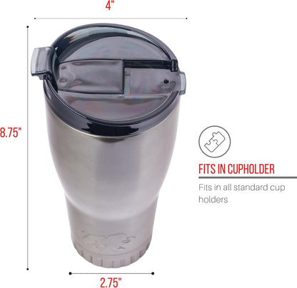 Royal Blue Flip Top, Vacuum Insulated Water Bottle, 30oz | Double Walled, Stainless Steel, Tumbler, Leakproof Lid, Keeps Hot and Cold, Travel Coffee Mug, Cup, 0.89 Liters