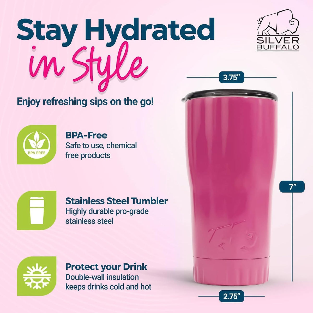 Royal Blue Flip Top, Vacuum Insulated Water Bottle, 30oz | Double Walled, Stainless Steel, Tumbler, Leakproof Lid, Keeps Hot and Cold, Travel Coffee Mug, Cup, 0.89 Liters