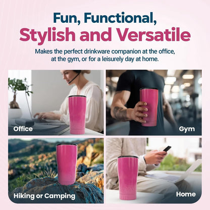Royal Blue Flip Top, Vacuum Insulated Water Bottle, 30oz | Double Walled, Stainless Steel, Tumbler, Leakproof Lid, Keeps Hot and Cold, Travel Coffee Mug, Cup, 0.89 Liters