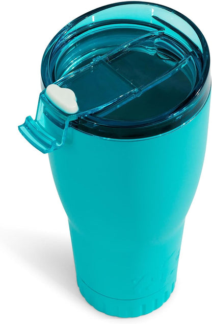 Royal Blue Flip Top, Vacuum Insulated Water Bottle, 30oz | Double Walled, Stainless Steel, Tumbler, Leakproof Lid, Keeps Hot and Cold, Travel Coffee Mug, Cup, 0.89 Liters