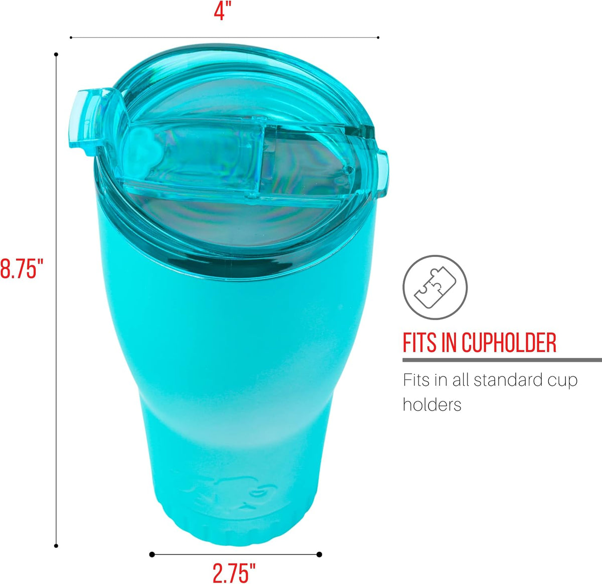 Royal Blue Flip Top, Vacuum Insulated Water Bottle, 30oz | Double Walled, Stainless Steel, Tumbler, Leakproof Lid, Keeps Hot and Cold, Travel Coffee Mug, Cup, 0.89 Liters