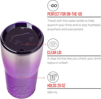 Royal Blue Flip Top, Vacuum Insulated Water Bottle, 30oz | Double Walled, Stainless Steel, Tumbler, Leakproof Lid, Keeps Hot and Cold, Travel Coffee Mug, Cup, 0.89 Liters