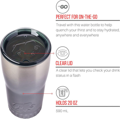 Royal Blue Flip Top, Vacuum Insulated Water Bottle, 30oz | Double Walled, Stainless Steel, Tumbler, Leakproof Lid, Keeps Hot and Cold, Travel Coffee Mug, Cup, 0.89 Liters