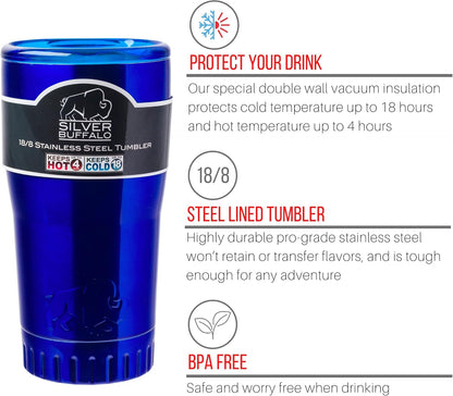 Royal Blue Flip Top, Vacuum Insulated Water Bottle, 30oz | Double Walled, Stainless Steel, Tumbler, Leakproof Lid, Keeps Hot and Cold, Travel Coffee Mug, Cup, 0.89 Liters