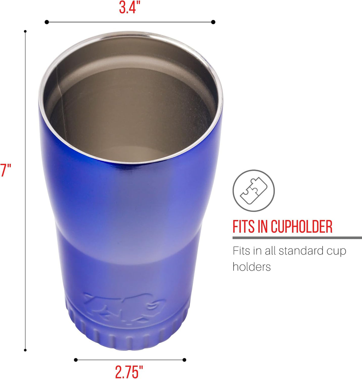Royal Blue Flip Top, Vacuum Insulated Water Bottle, 30oz | Double Walled, Stainless Steel, Tumbler, Leakproof Lid, Keeps Hot and Cold, Travel Coffee Mug, Cup, 0.89 Liters