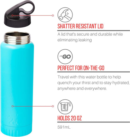 Royal Blue Flip Top, Vacuum Insulated Water Bottle, 30oz | Double Walled, Stainless Steel, Tumbler, Leakproof Lid, Keeps Hot and Cold, Travel Coffee Mug, Cup, 0.89 Liters
