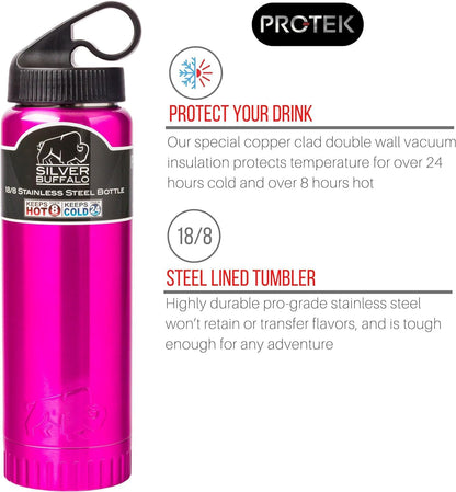 Royal Blue Flip Top, Vacuum Insulated Water Bottle, 30oz | Double Walled, Stainless Steel, Tumbler, Leakproof Lid, Keeps Hot and Cold, Travel Coffee Mug, Cup, 0.89 Liters