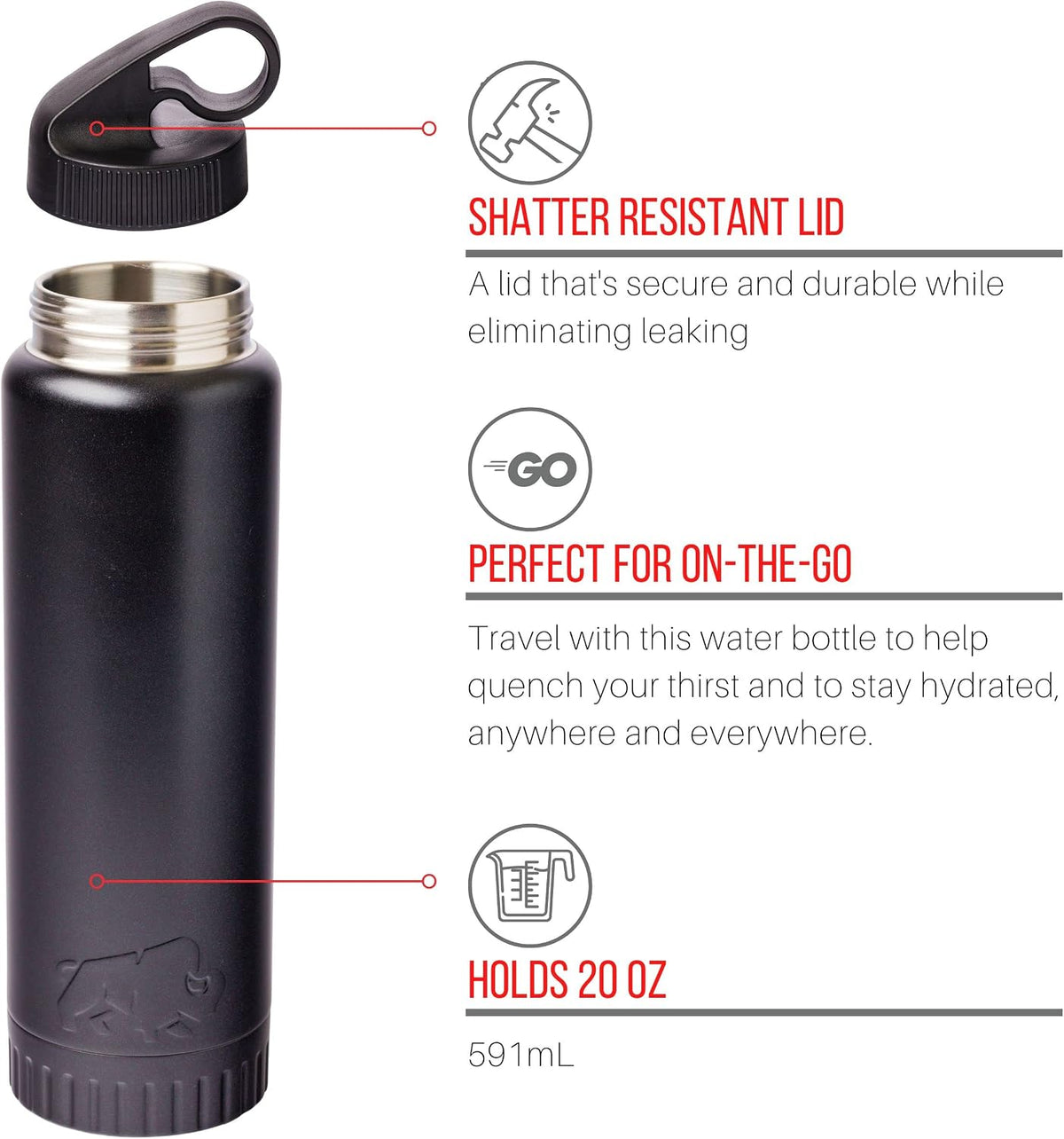 Royal Blue Flip Top, Vacuum Insulated Water Bottle, 30oz | Double Walled, Stainless Steel, Tumbler, Leakproof Lid, Keeps Hot and Cold, Travel Coffee Mug, Cup, 0.89 Liters