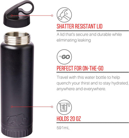 Royal Blue Flip Top, Vacuum Insulated Water Bottle, 30oz | Double Walled, Stainless Steel, Tumbler, Leakproof Lid, Keeps Hot and Cold, Travel Coffee Mug, Cup, 0.89 Liters