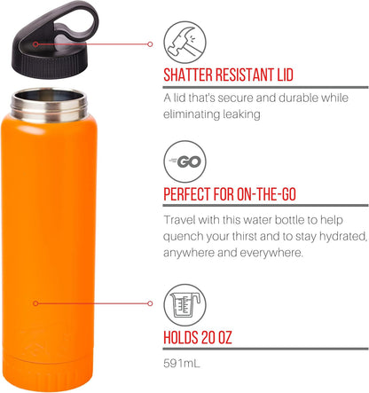 Royal Blue Flip Top, Vacuum Insulated Water Bottle, 30oz | Double Walled, Stainless Steel, Tumbler, Leakproof Lid, Keeps Hot and Cold, Travel Coffee Mug, Cup, 0.89 Liters