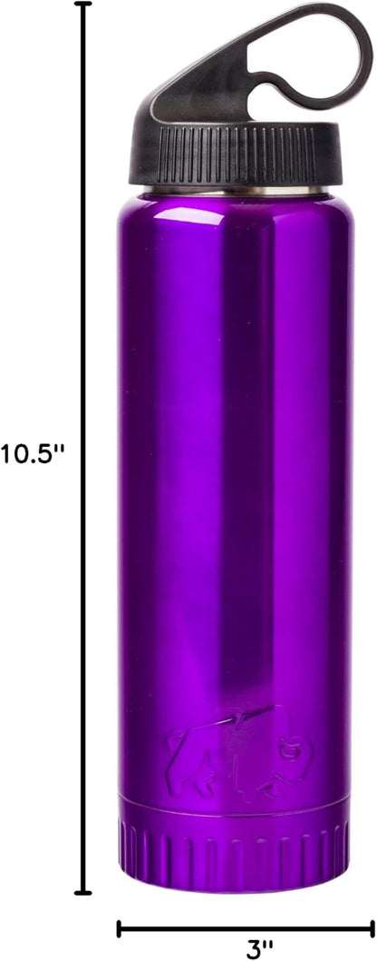 Royal Blue Flip Top, Vacuum Insulated Water Bottle, 30oz | Double Walled, Stainless Steel, Tumbler, Leakproof Lid, Keeps Hot and Cold, Travel Coffee Mug, Cup, 0.89 Liters
