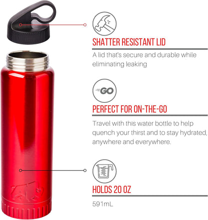 Royal Blue Flip Top, Vacuum Insulated Water Bottle, 30oz | Double Walled, Stainless Steel, Tumbler, Leakproof Lid, Keeps Hot and Cold, Travel Coffee Mug, Cup, 0.89 Liters