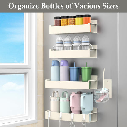 Magnetic Water Bottle Holder for Fridge Black