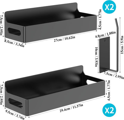 Magnetic Water Bottle Holder for Fridge Black