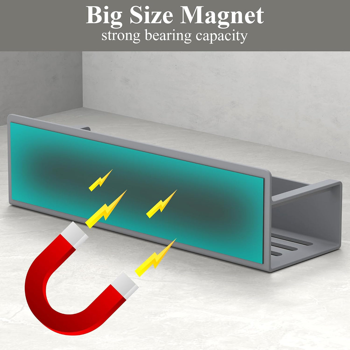 Magnetic Water Bottle Holder for Fridge Black