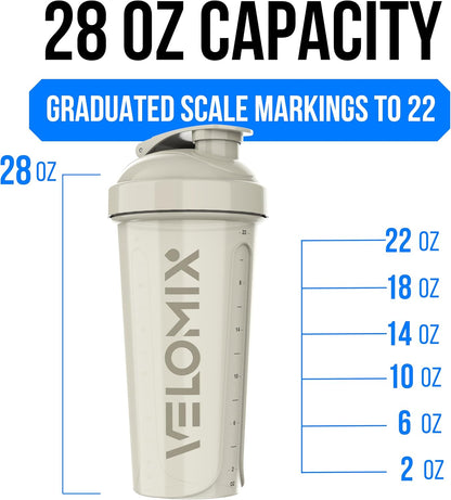 6 Pack 28oz Protein Shaker Bottle for Protein Mixes, Earth Tones