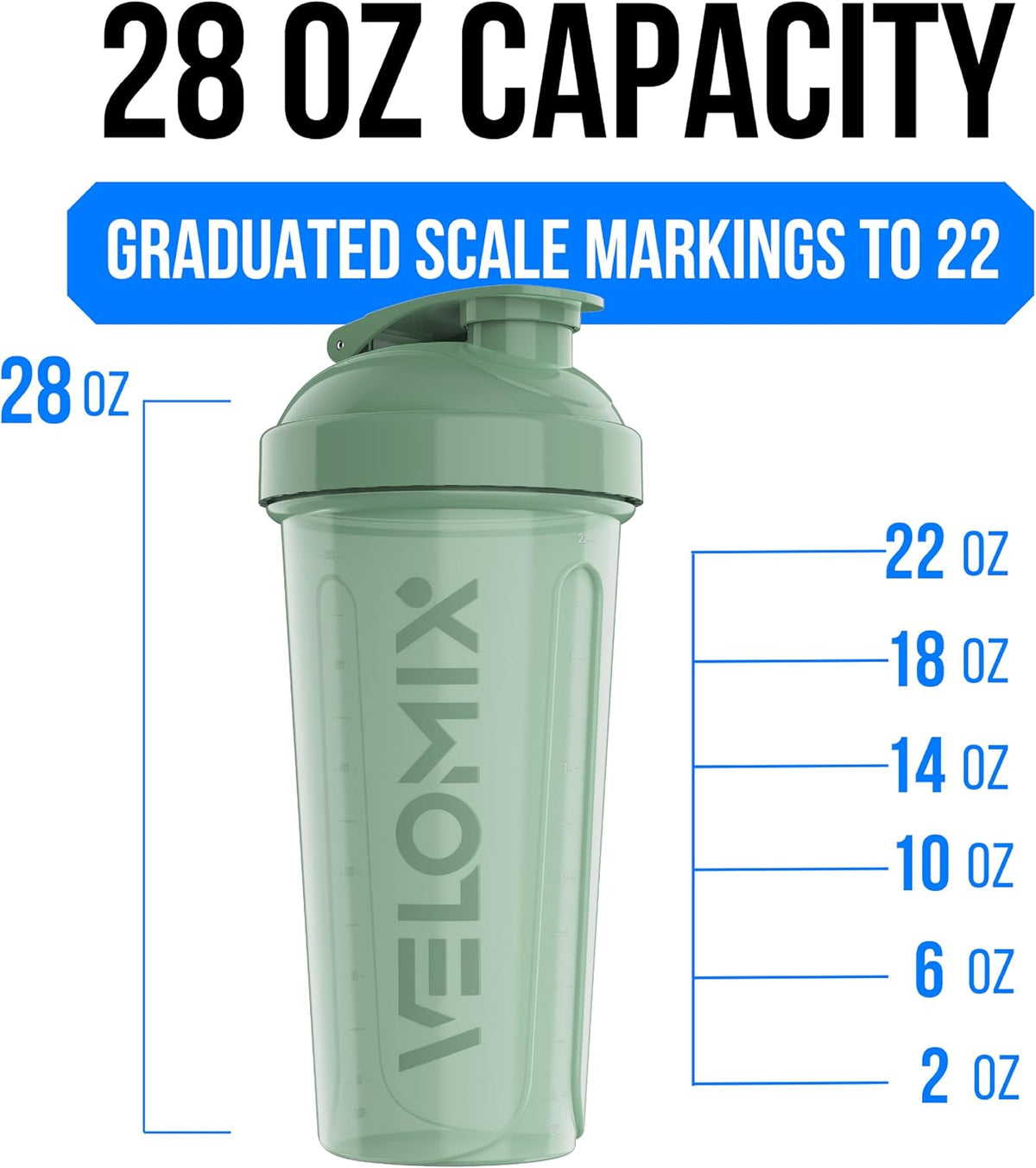 6 Pack 28oz Protein Shaker Bottle for Protein Mixes, Earth Tones