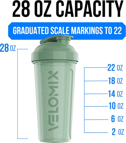 6 Pack 28oz Protein Shaker Bottle for Protein Mixes, Earth Tones