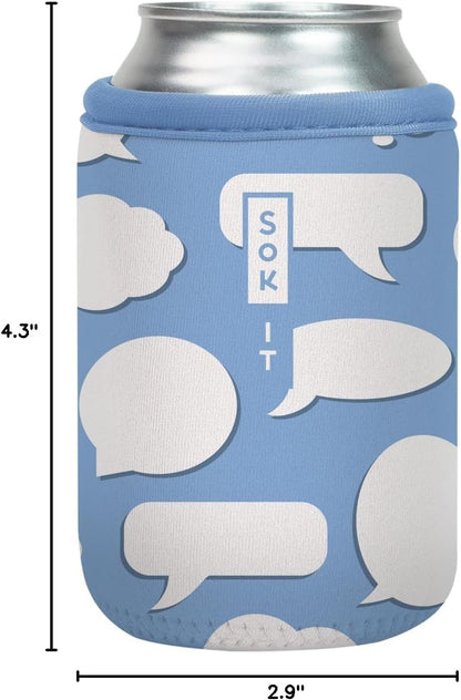 CanSok Sleeve for Beer & Soda Insulated Neoprene Cover (Ocean Oasis, 12oz Can Sleeve) - Colors D