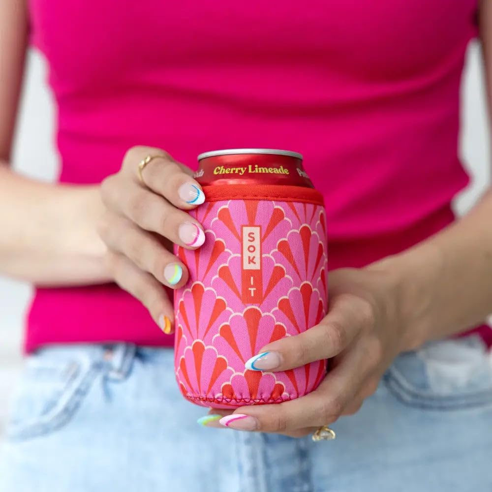 CanSok Sleeve for Beer & Soda Insulated Neoprene Cover (Ocean Oasis, 12oz Can Sleeve) - Colors D