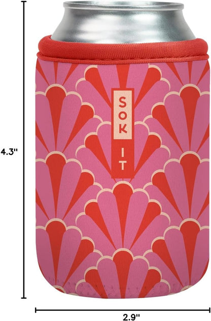 CanSok Sleeve for Beer & Soda Insulated Neoprene Cover (Ocean Oasis, 12oz Can Sleeve) - Colors D