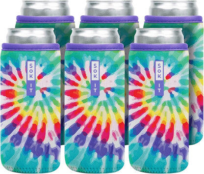 CanSok Sleeve for Beer & Soda Insulated Neoprene Cover (Ocean Oasis, 12oz Can Sleeve) - Colors D