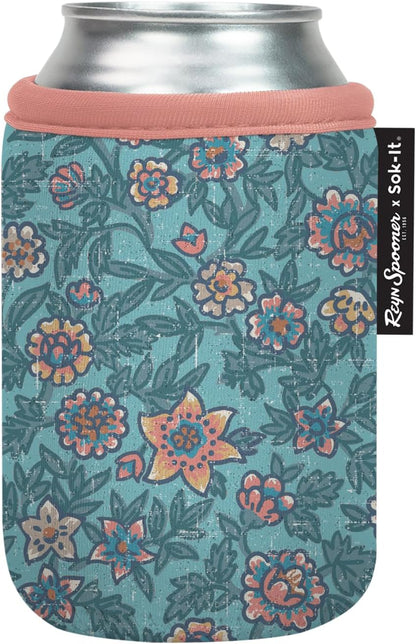 CanSok Sleeve for Beer & Soda Insulated Neoprene Cover (Ocean Oasis, 12oz Can Sleeve) - Colors D
