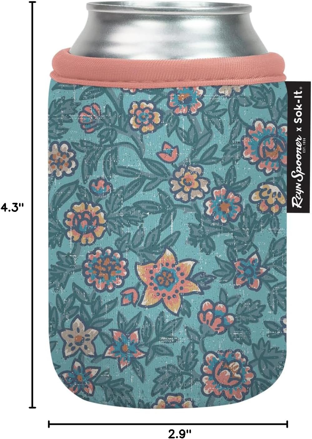 CanSok Sleeve for Beer & Soda Insulated Neoprene Cover (Ocean Oasis, 12oz Can Sleeve) - Colors D